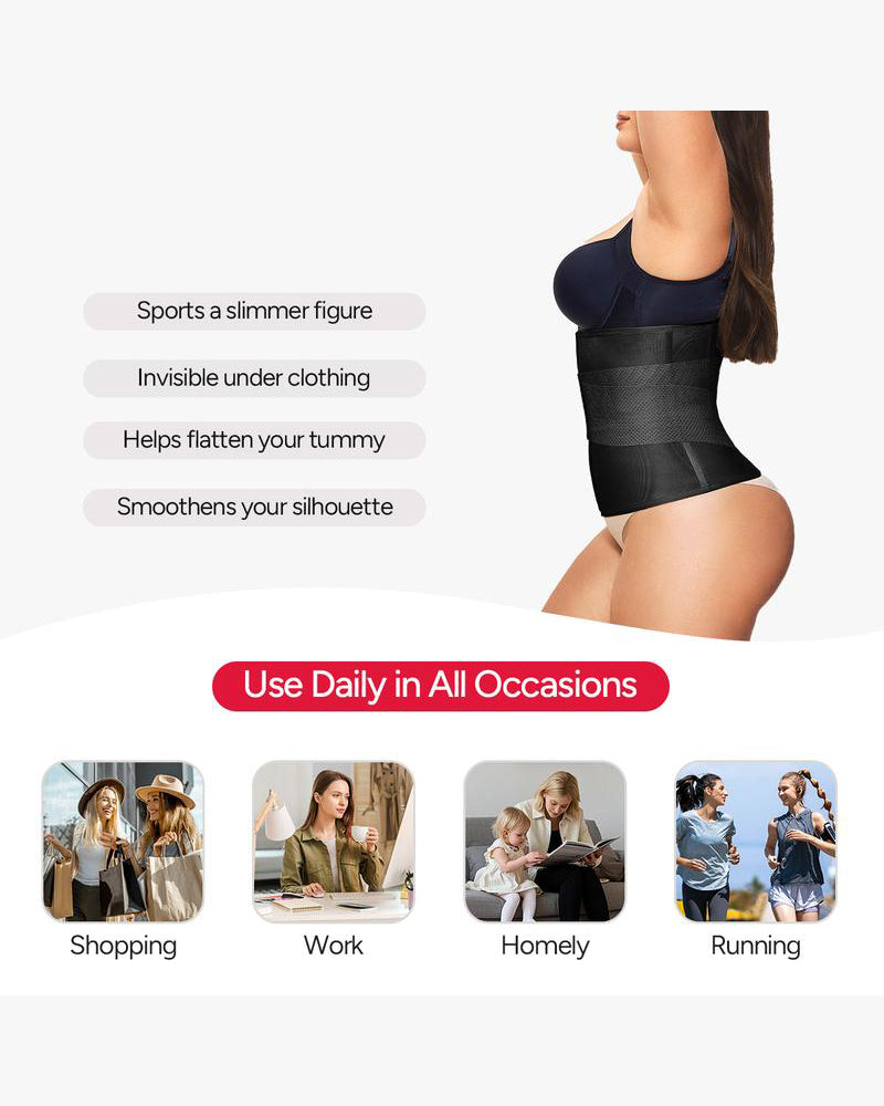 Women’s Triple-Belt Waist Trainer – Adjustable Compression Shapewear for Workout & Daily Support