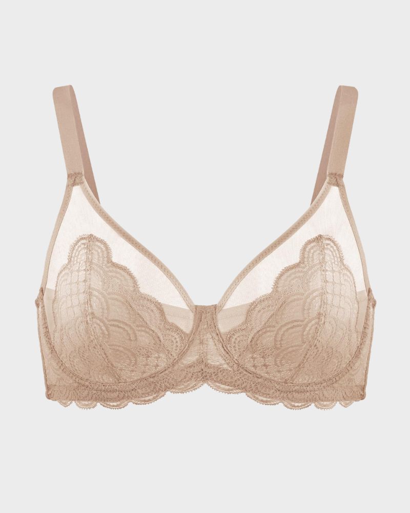 Plus Size Mermaid Lace Minimizer Underwire Bra