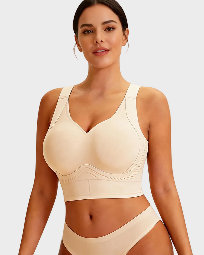 Plus Size Back Smoothing Seamless Push Up Jelly Bra