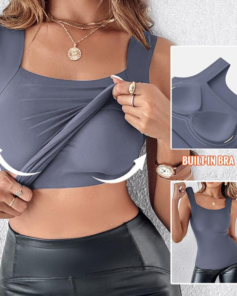 Women's Sleeveless Double-Layer Tank Tops Shaping Vest