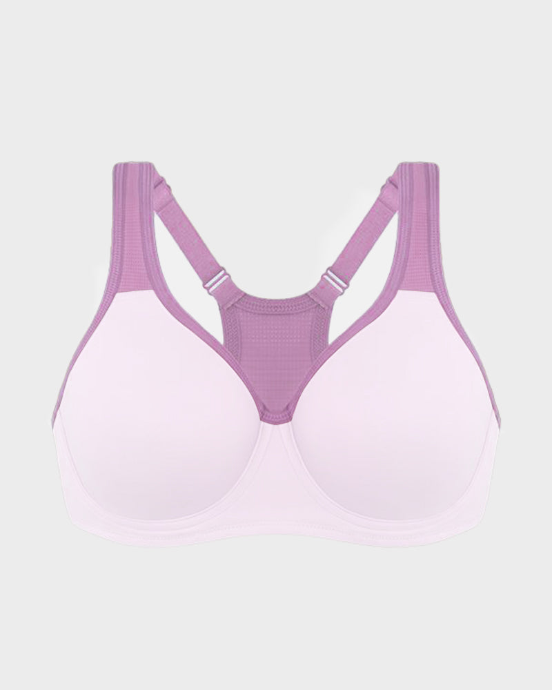 Full Coverage Sports Bra Non Padded Unlined Soft Support Wide Strap Underwire Bra