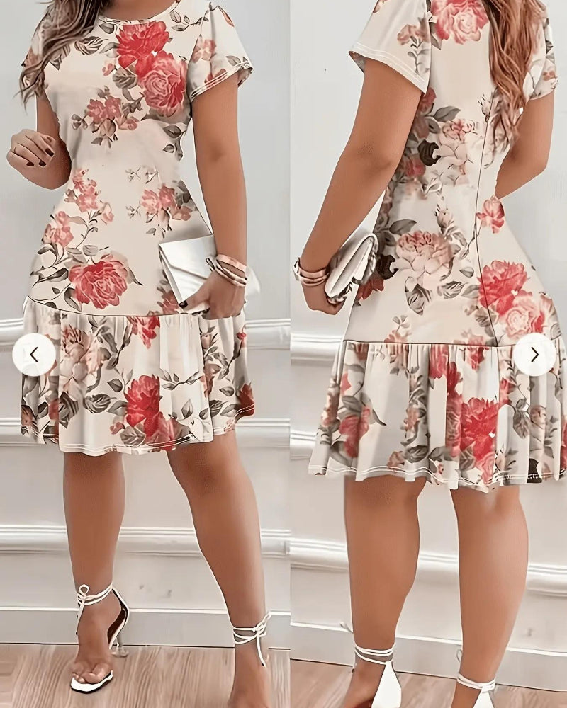 Women’s Casual Print Stretch Dress Stylish Summer Daily Wear