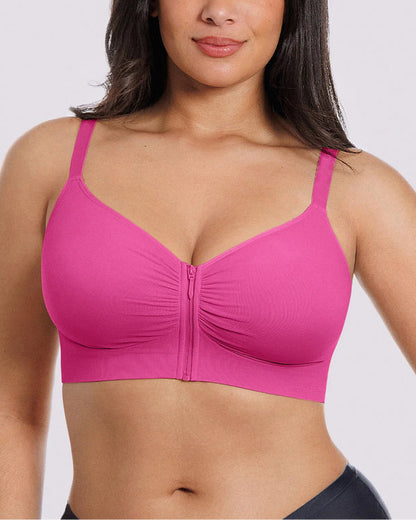 Bare Essentials Skin Flow Front-Zipper Wireless Bra