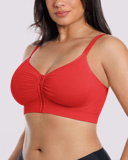 Bare Essentials Skin Flow Front-Zipper Wireless Bra