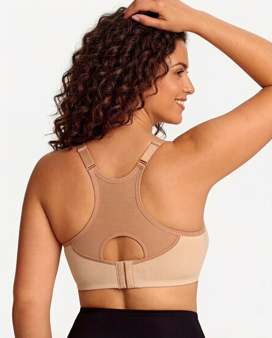 Full Coverage Sports Bra Non Padded Unlined Soft Support Wide Strap Underwire Bra