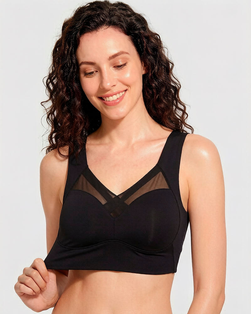 Comfortable Smoothing Mesh Bra