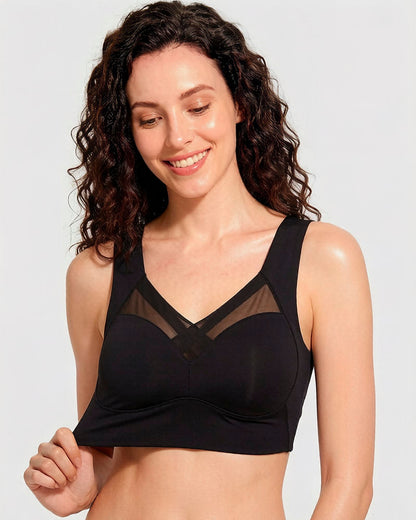 Comfortable Smoothing Mesh Bra