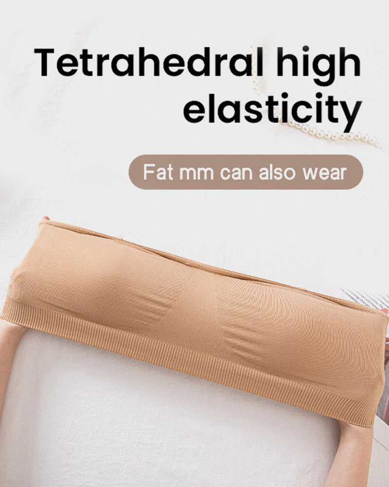 Wireless Strapless Bandeau Bra with Anti‑Slip Silicone Support