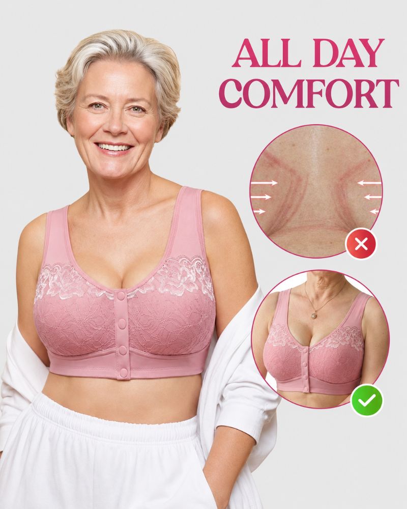 Front-Closure Wireless Support Bra