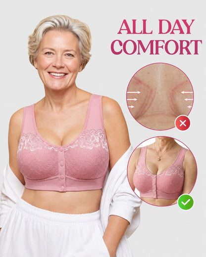 Front-Closure Wireless Support Bra