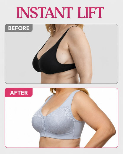 Front-Closure Wireless Support Bra