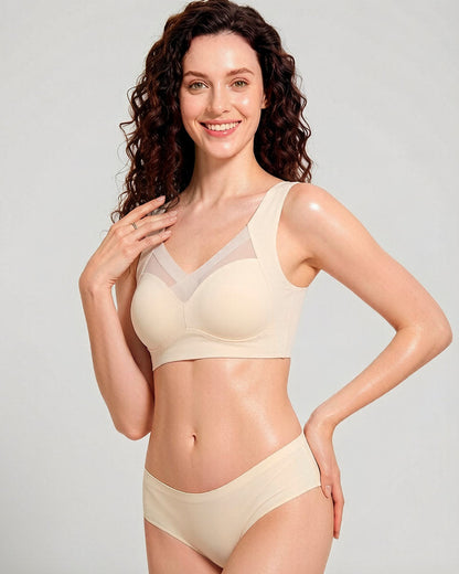Comfortable Smoothing Mesh Bra