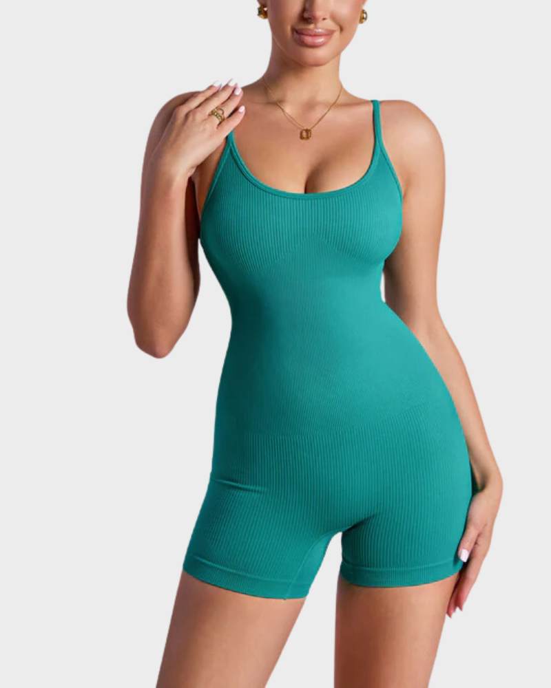 Slimming Spaghetti Strap Romper Shorts