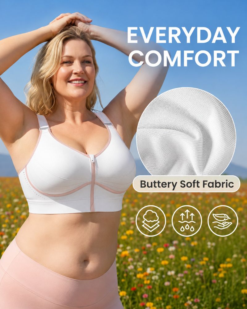 Custom-Lift Posture Support Front-Zip Bra