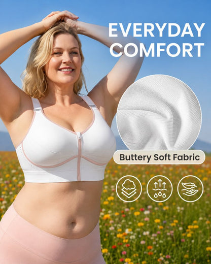 Custom-Lift Posture Support Front-Zip Bra