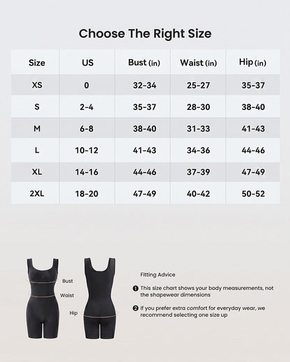 Triple-Zone Compression Drop-Seat Full Body Shaping Bodysuit