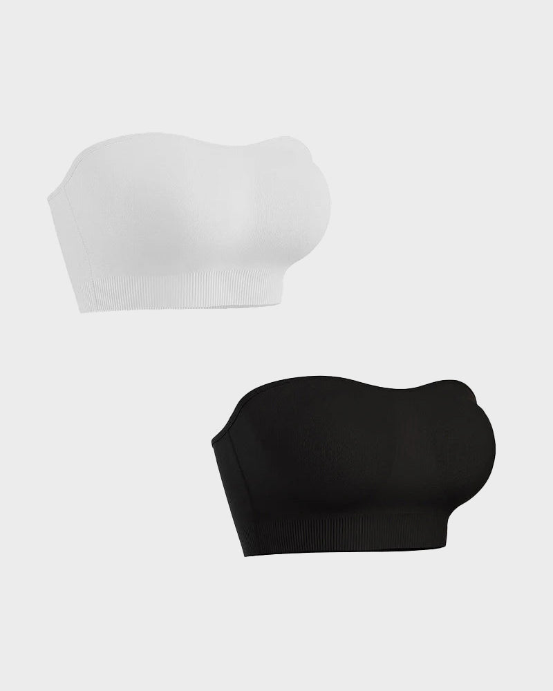 Wireless Strapless Bandeau Bra with Anti‑Slip Silicone Support