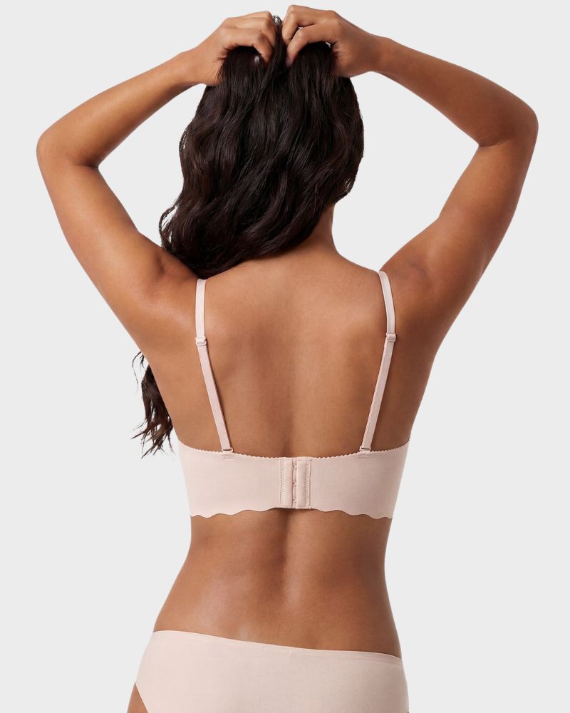Lace-Up Padded Wireless Push-Up Bra