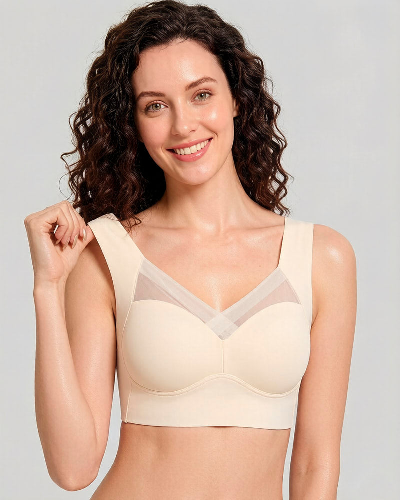 Comfortable Smoothing Mesh Bra
