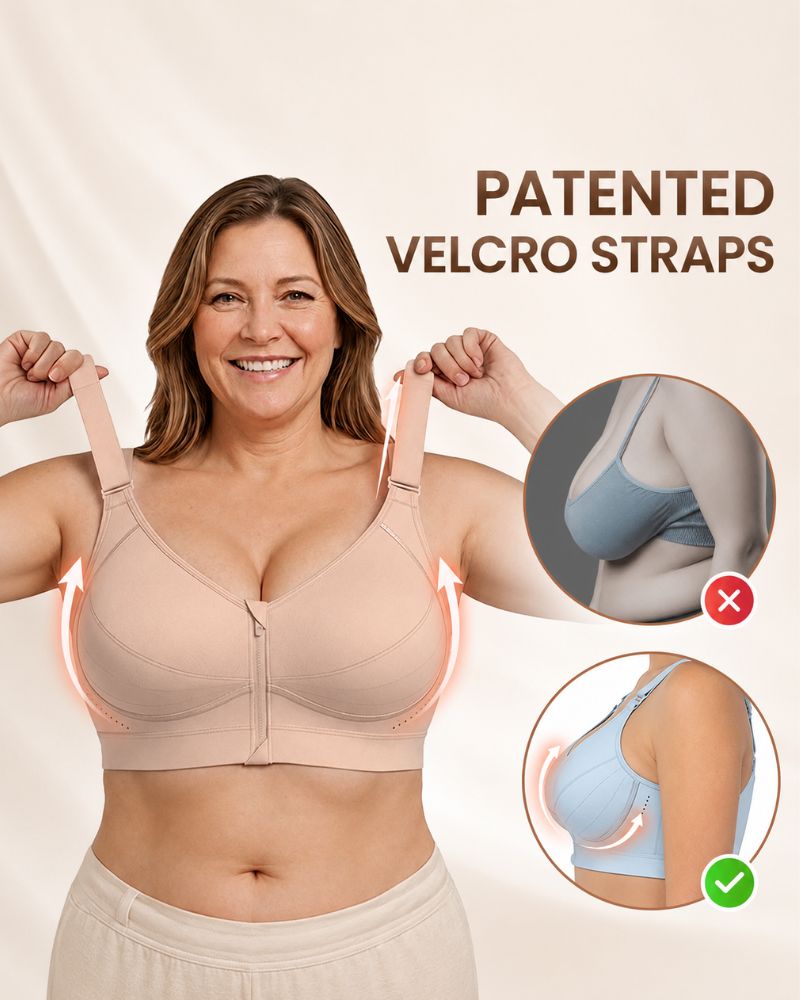 Custom-Lift Posture Support Front-Zip Bra