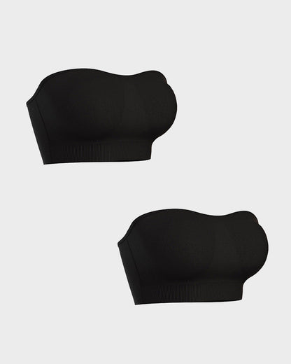 Wireless Strapless Bandeau Bra with Anti‑Slip Silicone Support