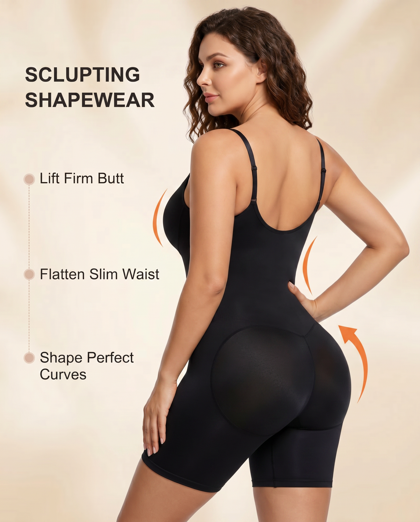 Women's High Elastic Zipper Adjustable Straps Breathable Mesh Design Tummy Control Body Shaper