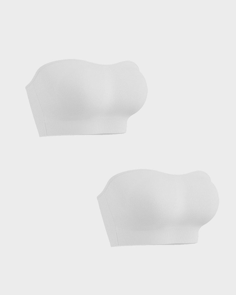 Wireless Strapless Bandeau Bra with Anti‑Slip Silicone Support
