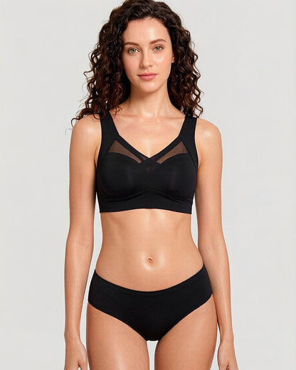 Comfortable Smoothing Mesh Bra