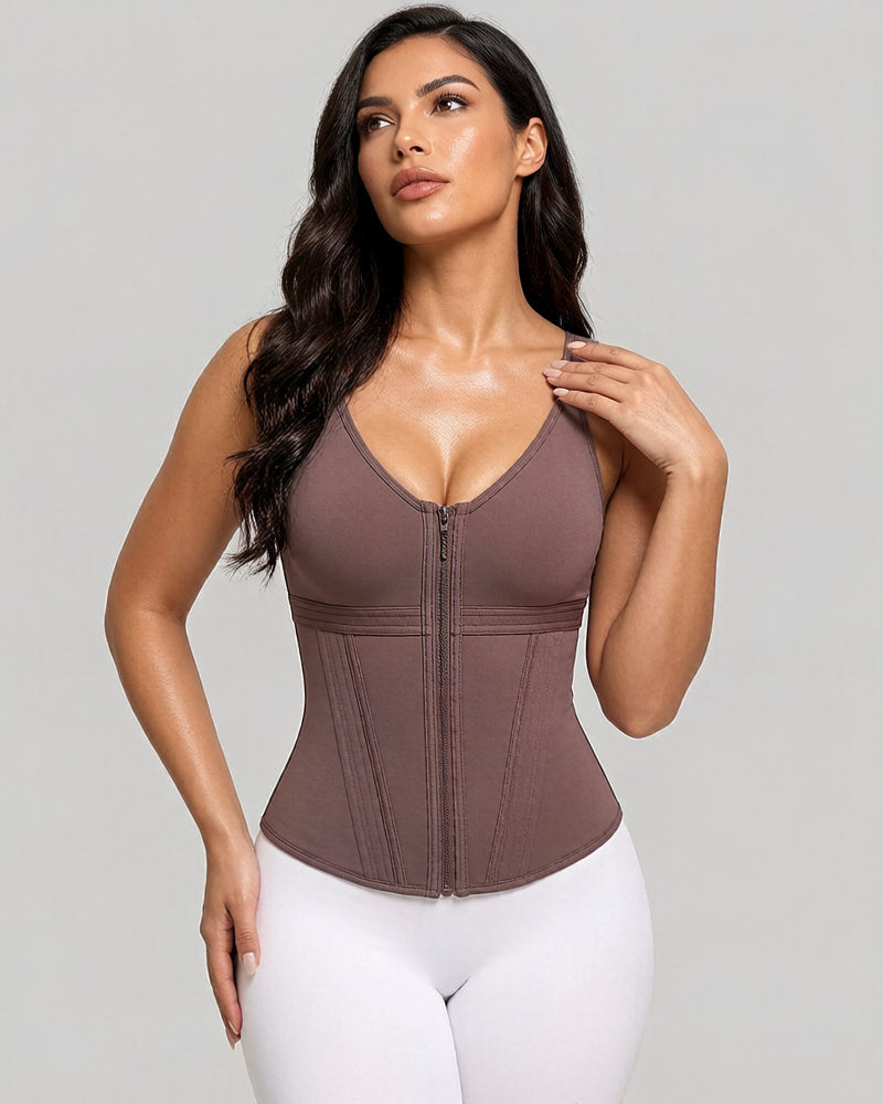 Double Layer Tummy Control Shaper with Bra