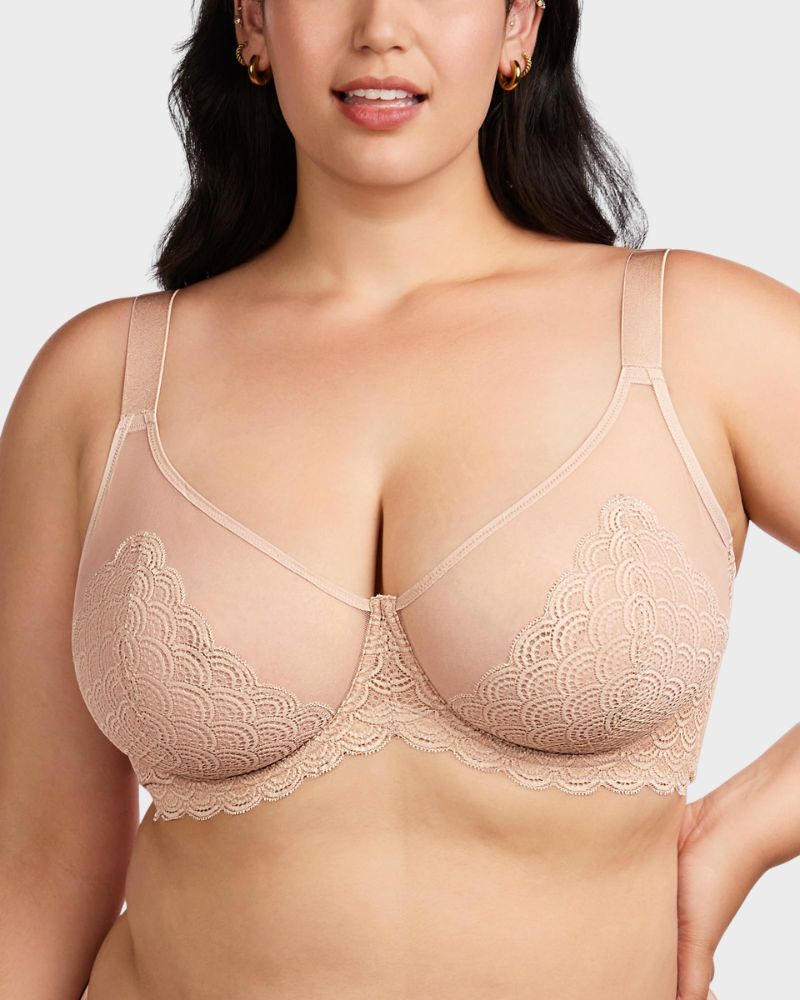 Plus Size Mermaid Lace Minimizer Underwire Bra