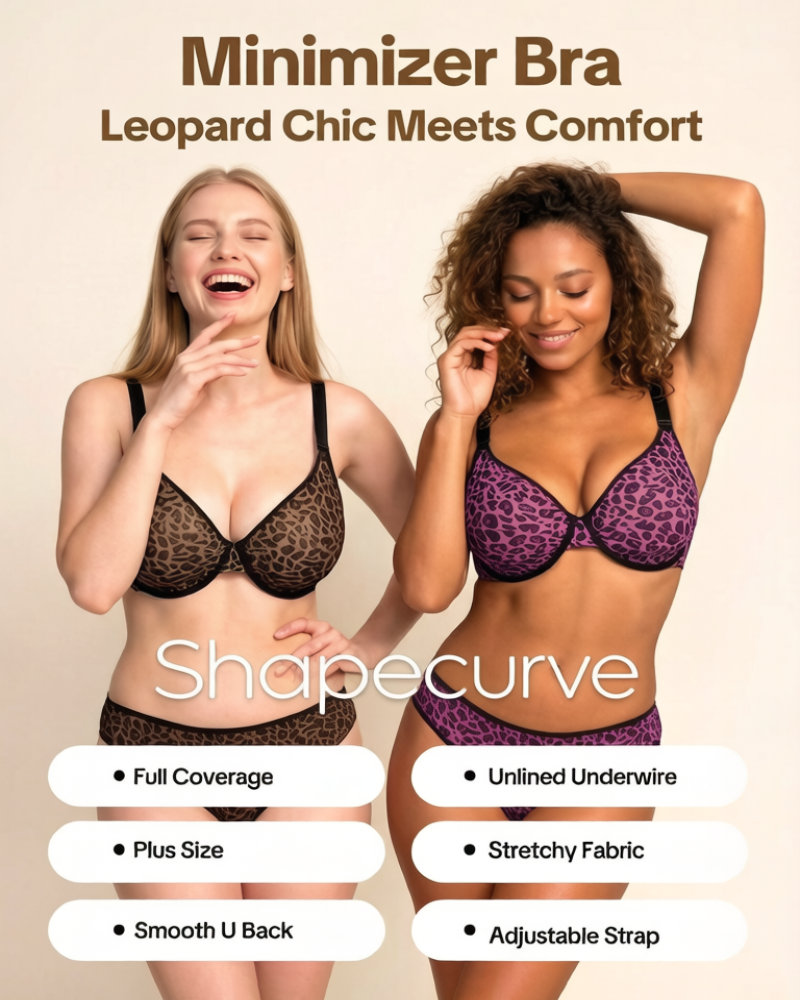 Air Light Plus Size Mesh Underwire Minimizer Bra