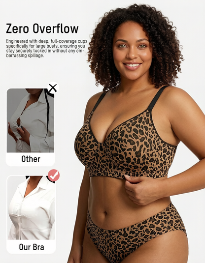 Delia Plus Size Smooth Full-Coverage Longline Support Bra.