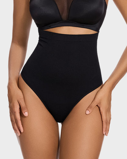 2-Pack High-Waist Tummy Control Thongs