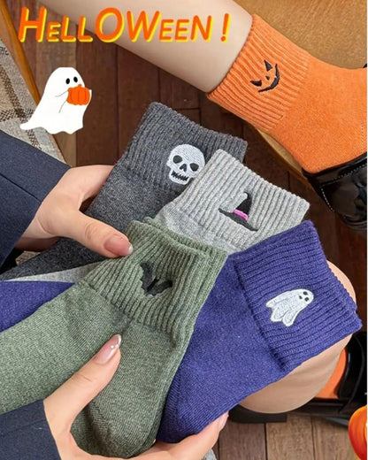 Cozy Halloween Crew Socks 5-Pack