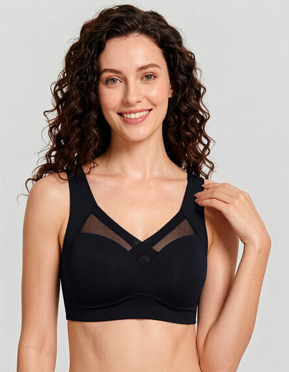 Comfortable Smoothing Mesh Bra