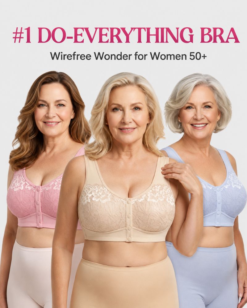 Front-Closure Wireless Support Bra