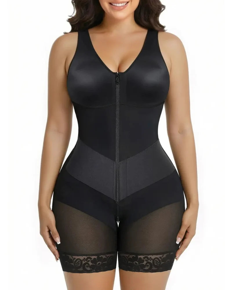 Sculpting Tummy Control Fajas Colombianas for Women Moldeadoras Shapewear with V-shape Sculpting Elastic Band