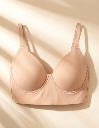 Delia Plus Size Smooth Full-Coverage Longline Support Bra.