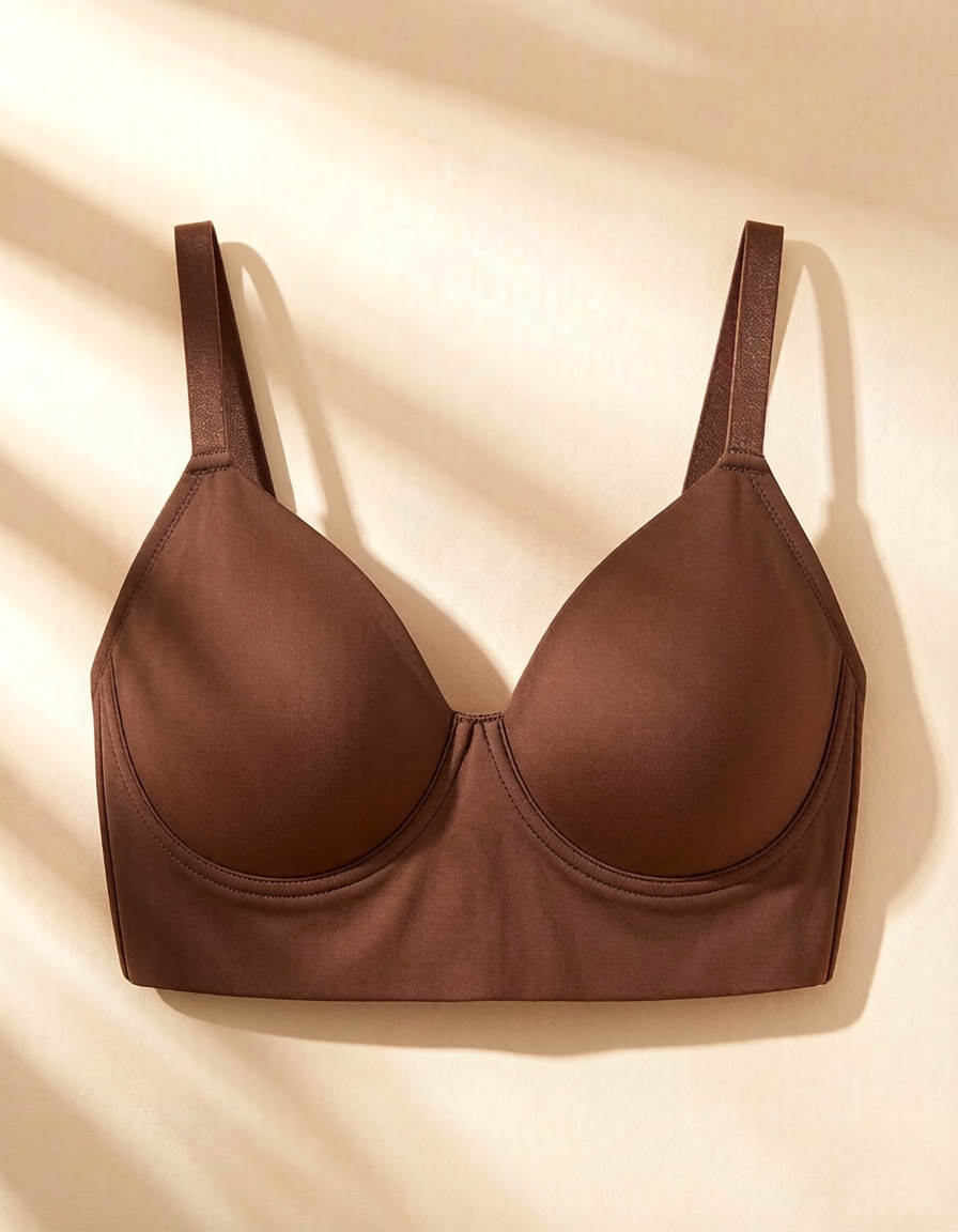 Delia Plus Size Smooth Full-Coverage Longline Support Bra.