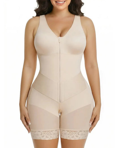 Sculpting Tummy Control Fajas Colombianas for Women Moldeadoras Shapewear with V-shape Sculpting Elastic Band
