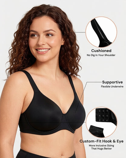 Soft Plus Size Full Coverage Unlined Minimizer Bra
