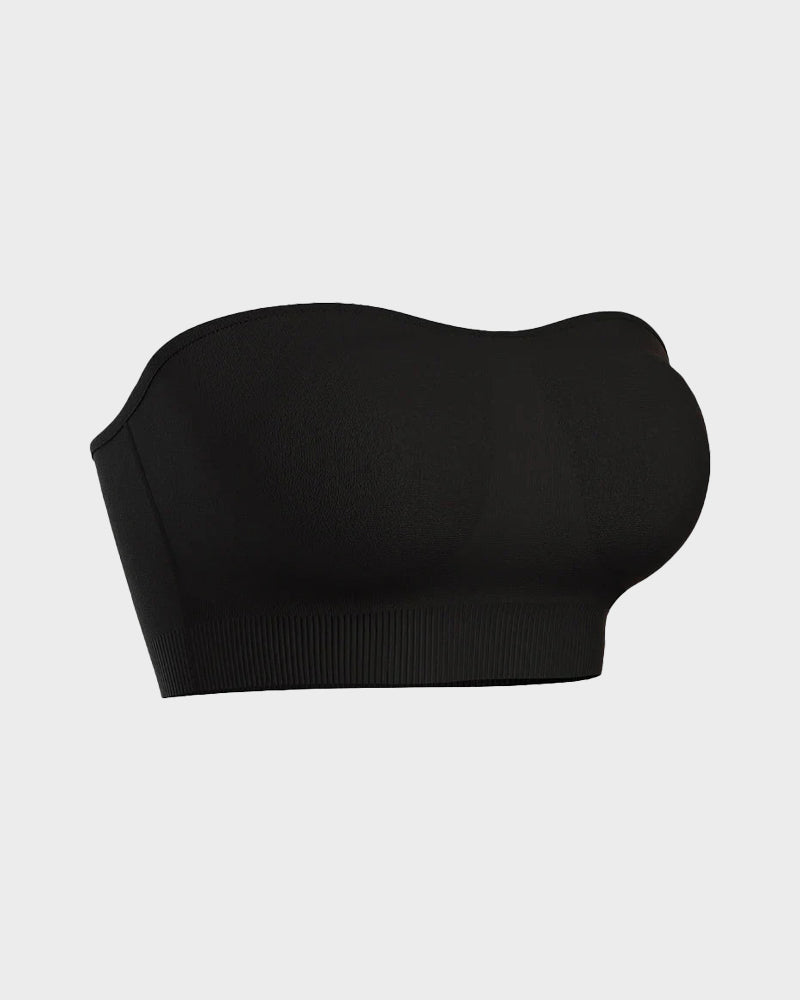 Wireless Strapless Bandeau Bra with Anti‑Slip Silicone Support