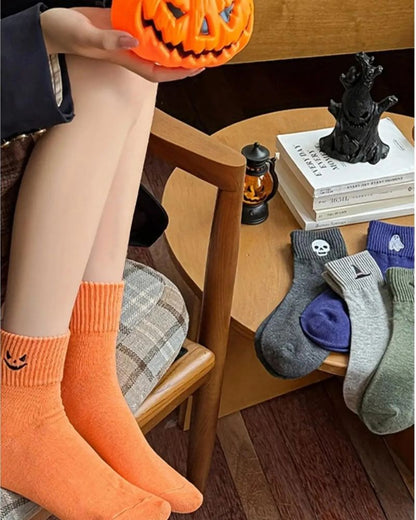 Cozy Halloween Crew Socks 5-Pack
