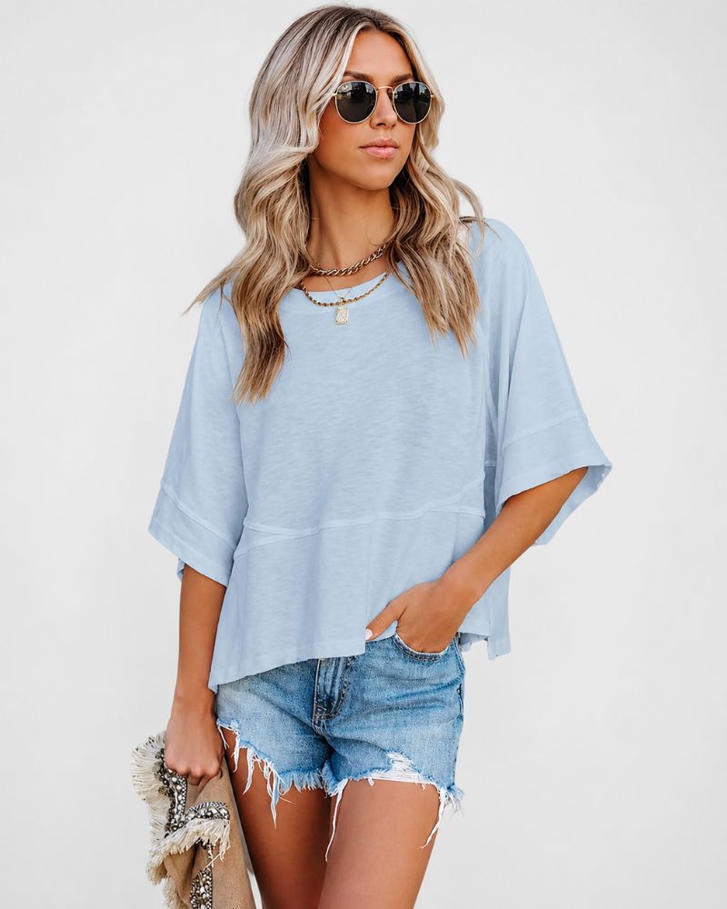Relaxed Flared Sleeve T-Shirt