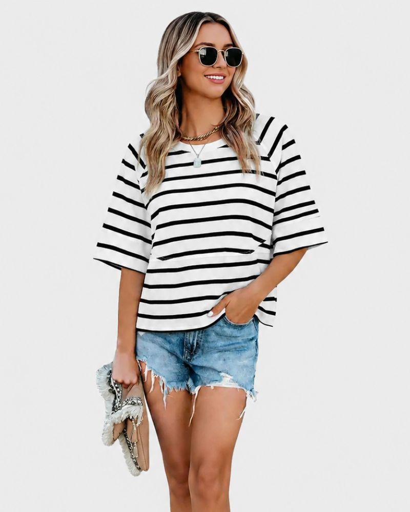 Relaxed Flared Sleeve T-Shirt