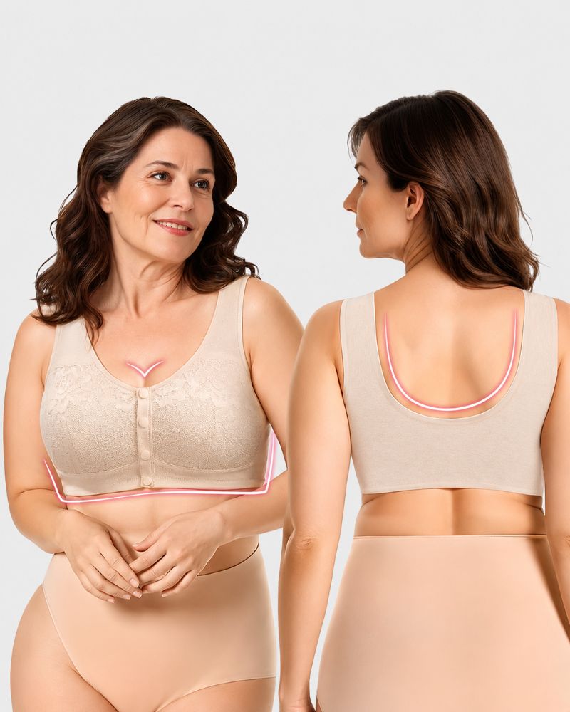 Front-Closure Wireless Support Bra