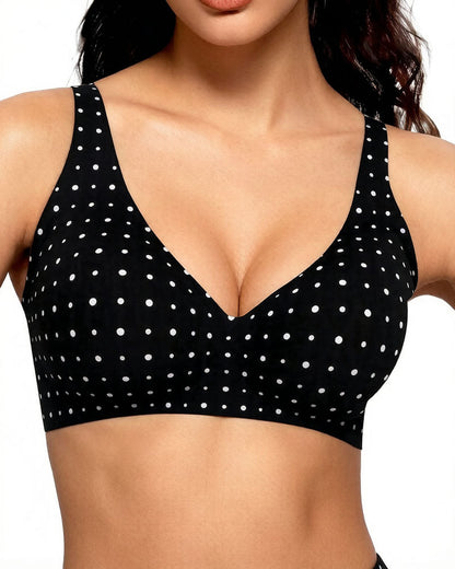 Wireless Leopard V-Neck Contour Bra
