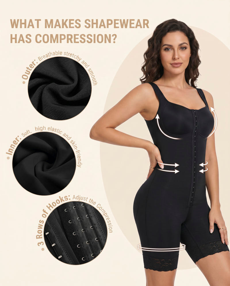Double Compression Tummy Control Shapewear With Bra