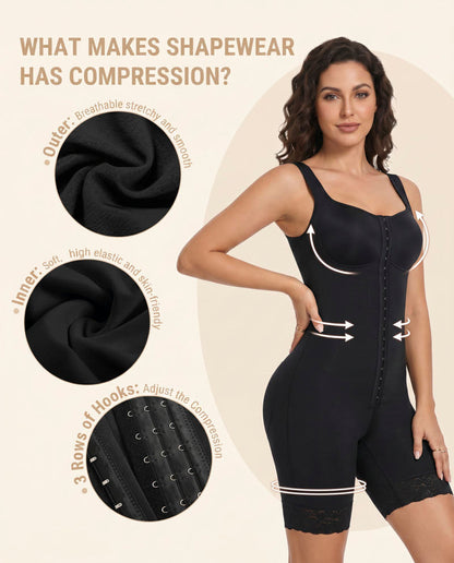 Double Compression Tummy Control Shapewear With Bra