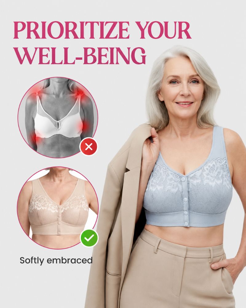 Front-Closure Wireless Support Bra
